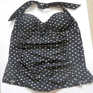 Merona One Piece B/W Polka Dot Swimsuit